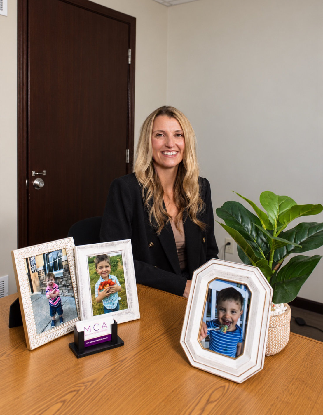 Ashley Jones with her son, Cale