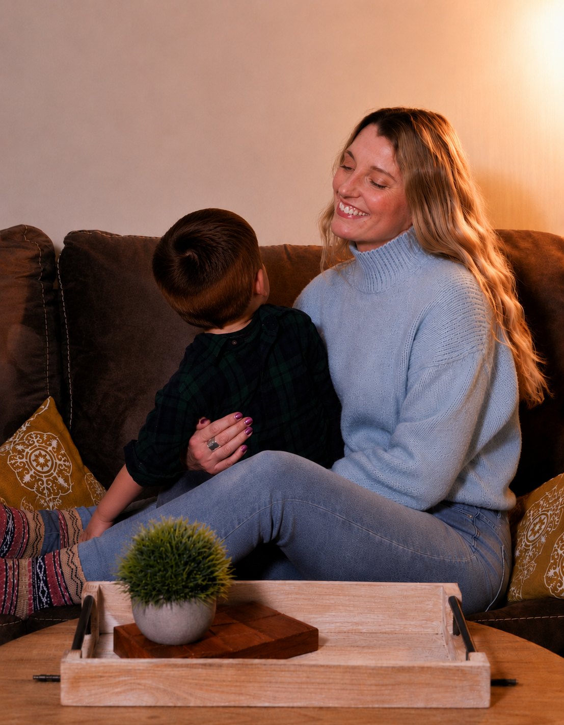 Ashley Jones with her son, Cale